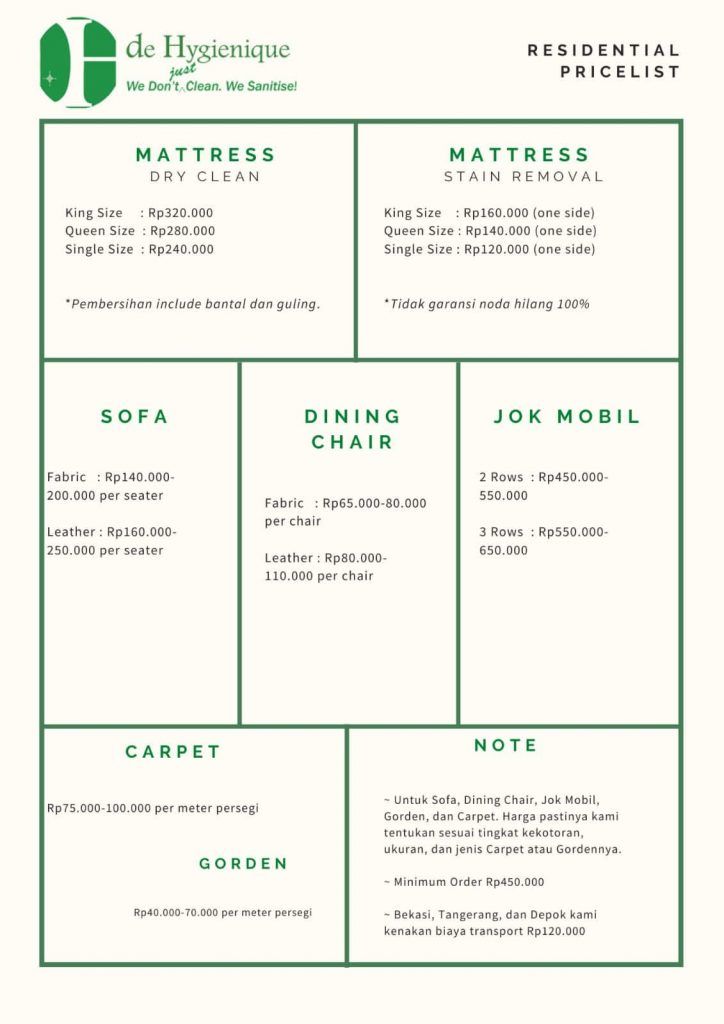 Harga Jasa Cuci Springbed