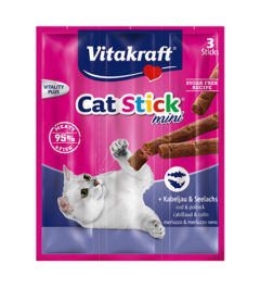 CAT STICK MINI RABBIT & DUCK Rp 20.600.00 Snack kucing yang popular ini mengandung kadar daging kelinci dan bebek yang tinggi dan berkualitas