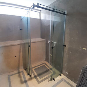 Pintu Kaca Shower Sliding, partisi kaca kamar mandi