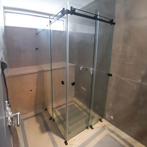 Pintu Kaca Shower Sliding, partisi kaca kamar mandi