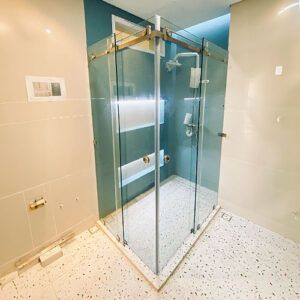 Kaca Shower Sliding, pintu shower sliding jakarta, partisi kaca kamar mandi