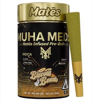 Biscotti Bomb 5pk by muha meds preroll at ShowGrow Long Beach Dispensary | Cannabis, Vapes, Edibles & Pickup