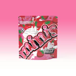 Strawberry Milkshake Minis by traditional flower at ShowGrow Long Beach Dispensary | Cannabis, Vapes, Edibles & Pickup