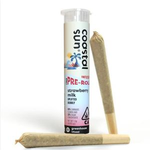 Strawberry Milk 2pks by coastal sun preroll at ShowGrow Long Beach Dispensary | Cannabis, Vapes, Edibles & Pickup