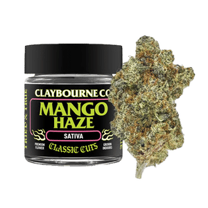 Mango Haze by claybourne co. flower at ShowGrow Long Beach Dispensary | Cannabis, Vapes, Edibles & Pickup