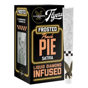 Peach Pie Frosted Flyers 5pks by claybourne co. preroll at ShowGrow Long Beach Dispensary | Cannabis, Vapes, Edibles & Pickup