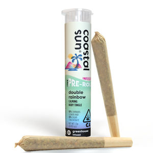 Double Rainbow 2pks by coastal sun preroll at ShowGrow Long Beach Dispensary | Cannabis, Vapes, Edibles & Pickup