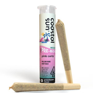 Pink Certz 2pks by coastal sun preroll at ShowGrow Long Beach Dispensary | Cannabis, Vapes, Edibles & Pickup