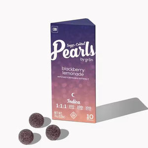 Pearls Blackberry Lemonade 1:1:1 CBN:THC:CBD by grön edibles edible at ShowGrow Long Beach Dispensary | Cannabis, Vapes, Edibles & Pickup
