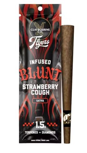 Strawberry Cough Blunt by claybourne co. preroll at ShowGrow Long Beach Dispensary | Cannabis, Vapes, Edibles & Pickup