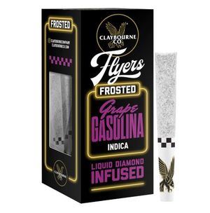 Grape Gasolina Frosted Flyers 5pks by claybourne preroll at ShowGrow Long Beach Dispensary | Cannabis, Vapes, Edibles & Pickup