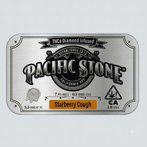 Starberry Cough 7pk Diamonds by pacific stone preroll at ShowGrow Long Beach Dispensary | Cannabis, Vapes, Edibles & Pickup