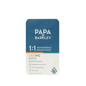 1:1 Transdermal Releaf Patch by papa & barkley topical at ShowGrow Long Beach Dispensary | Cannabis, Vapes, Edibles & Pickup
