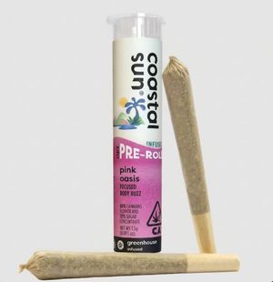 Pink Oasis 2pks by coastal sun preroll at ShowGrow Long Beach Dispensary | Cannabis, Vapes, Edibles & Pickup