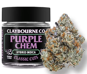 Purple Chem by claybourne co. flower at ShowGrow Long Beach Dispensary | Cannabis, Vapes, Edibles & Pickup