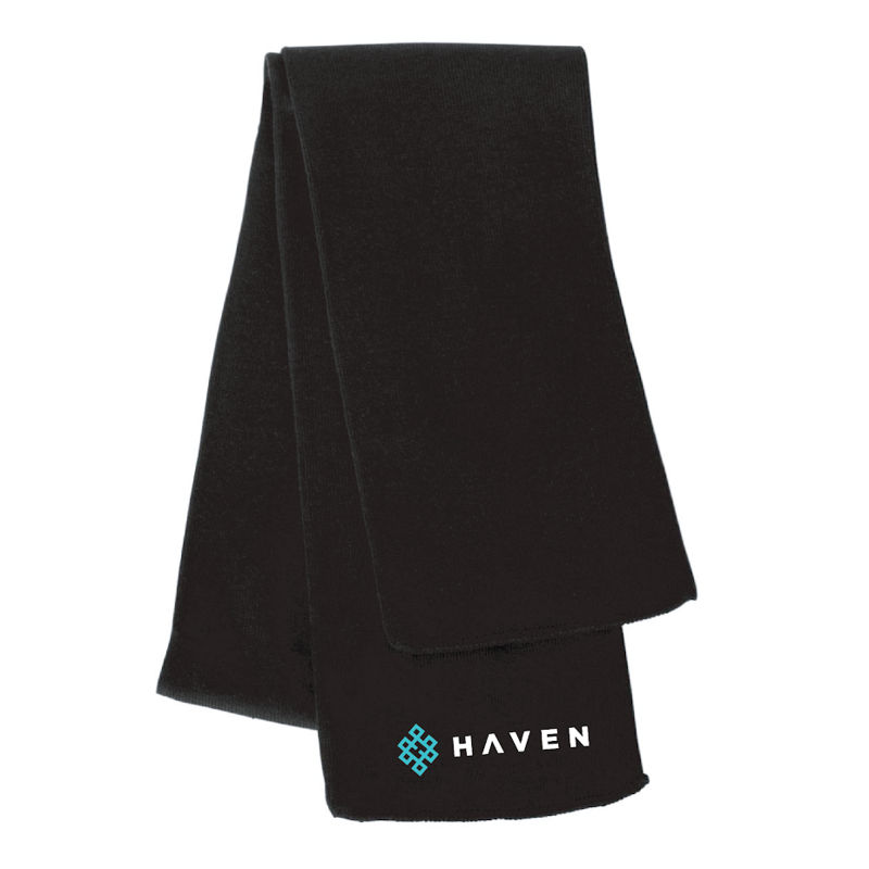 Knit Charcoal Scarf by haven merch at Haven