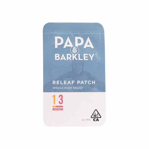 Releaf Transdermal Patch THC Rich 1:3 30mg by papa & barkley topical at Haven
