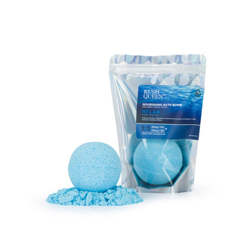 Relax 1:1 Bath Bomb 50mg by kush queen topical at Haven