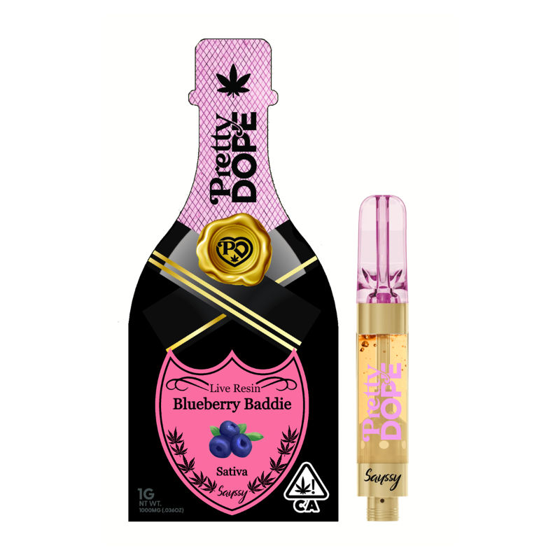 Blueberry Baddie Live Resin by pretty dope cart at Haven