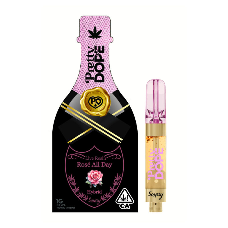 Rose All Day Live Resin by pretty dope cart at Haven