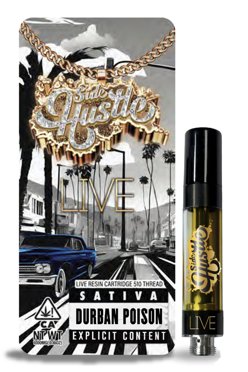 Durban Poison Live Resin by side hustle cart at Haven