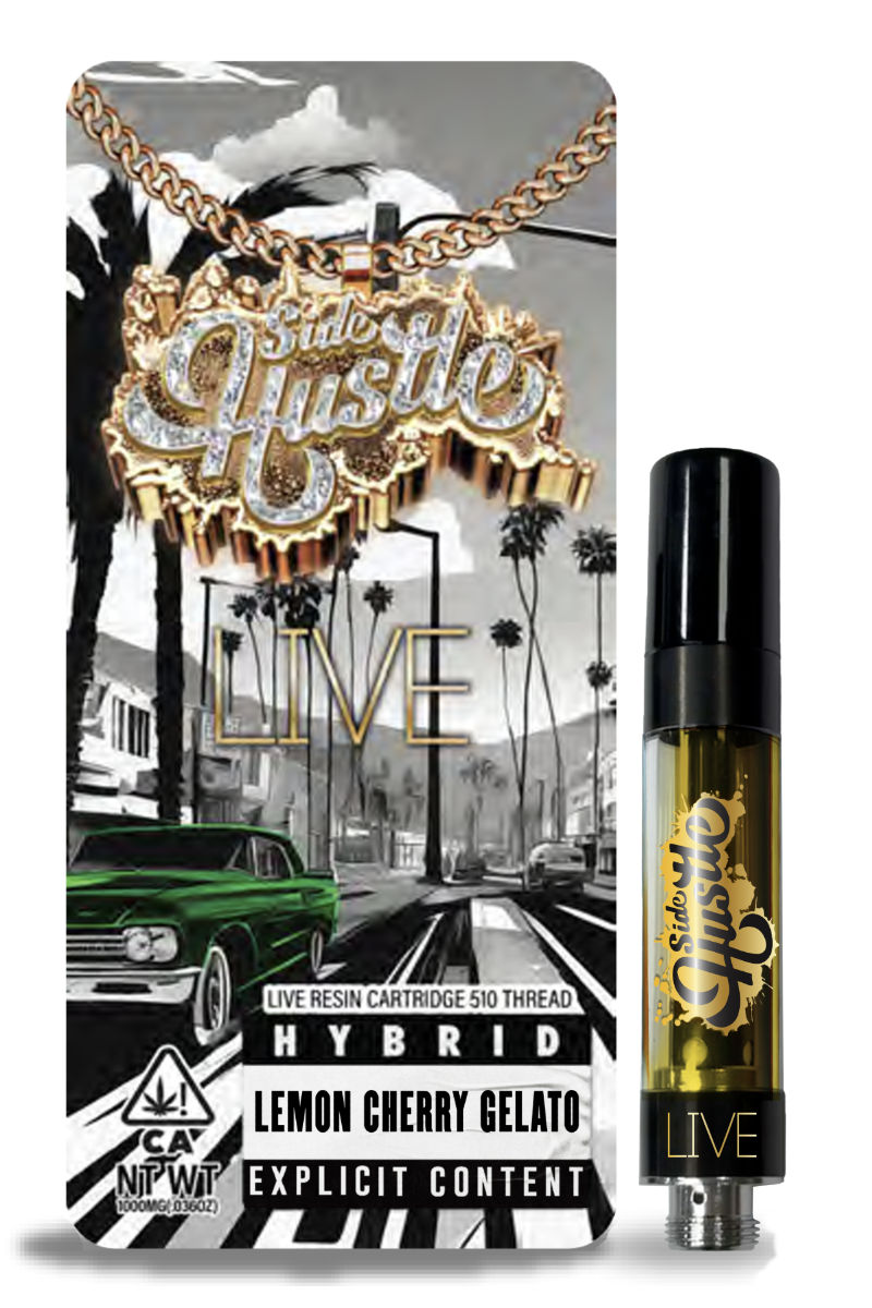 Lemon Cherry Gelato Live Resin by side hustle cart at Haven