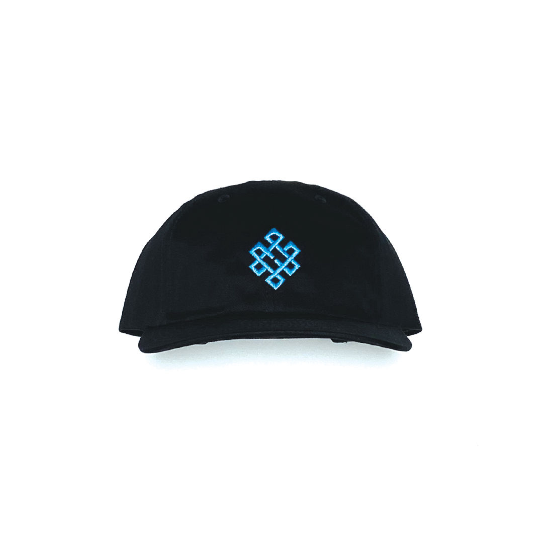 Black Emblem Only Dad Hat by haven merch at Haven