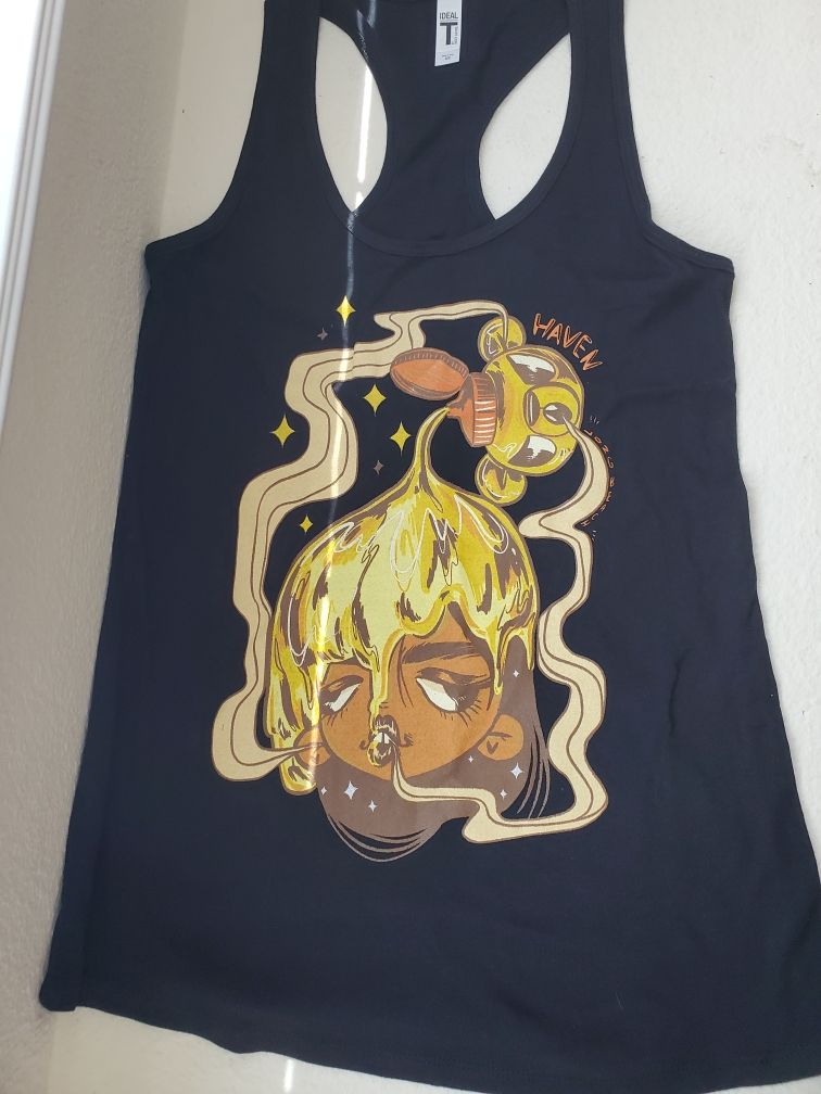 Black Honey Racerback Tank by haven merch at Haven