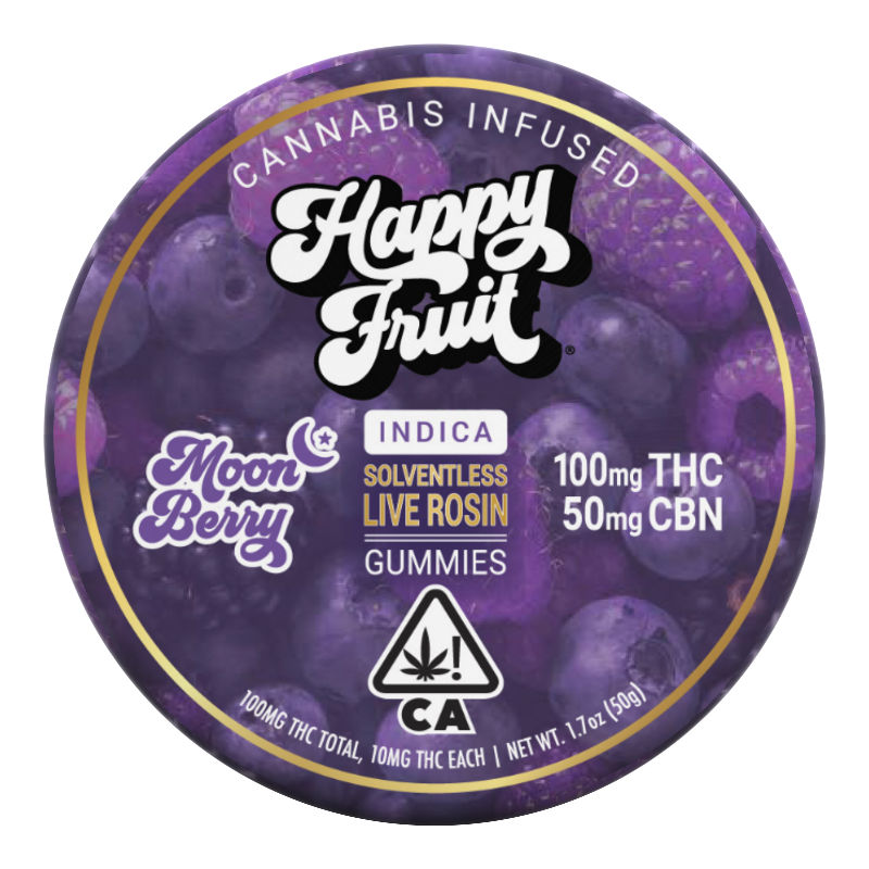 Moon Berry Rosin THC:CBN 2:1 by happy fruit edible at Haven
