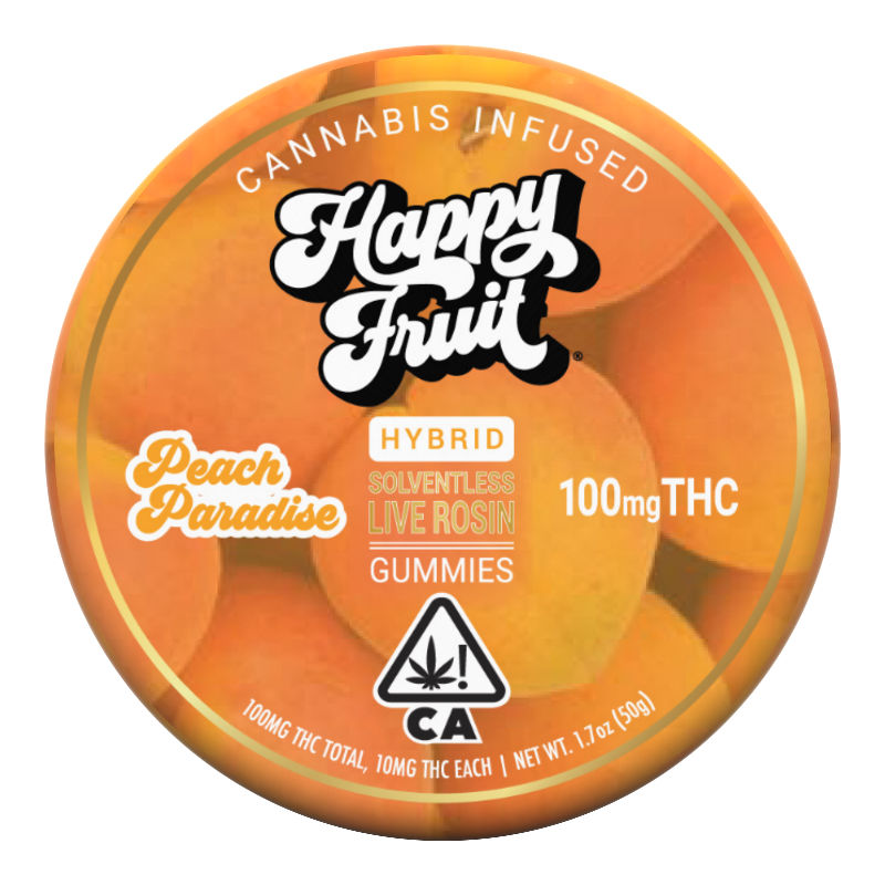 Peach Paradise Rosin by happy fruit edible at Haven