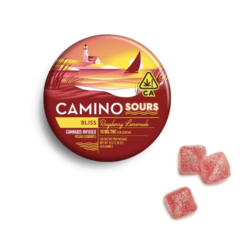 Raspberry Lemonade Sours by camino gummies edible at Haven