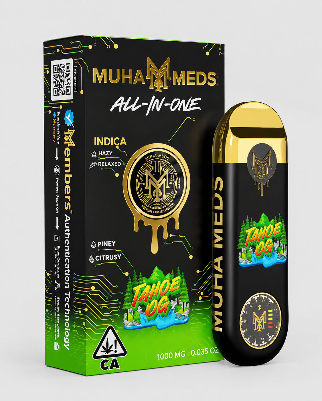Tahoe OG by muha meds cart at ShowGrow Long Beach Dispensary | Cannabis, Vapes, Edibles & Pickup