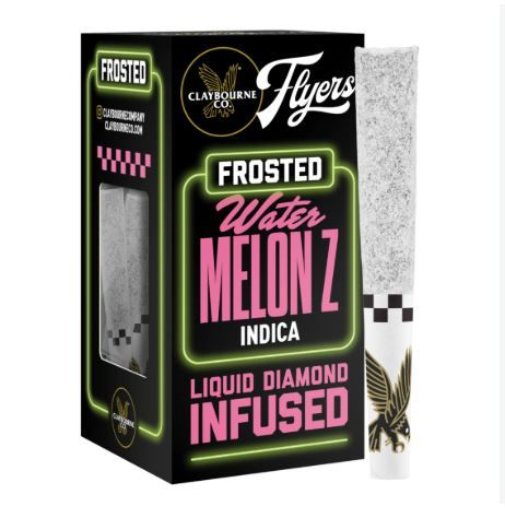 Watermelon Z Frosted Flyers 5pks by claybourne co. preroll at ShowGrow Long Beach Dispensary | Cannabis, Vapes, Edibles & Pickup