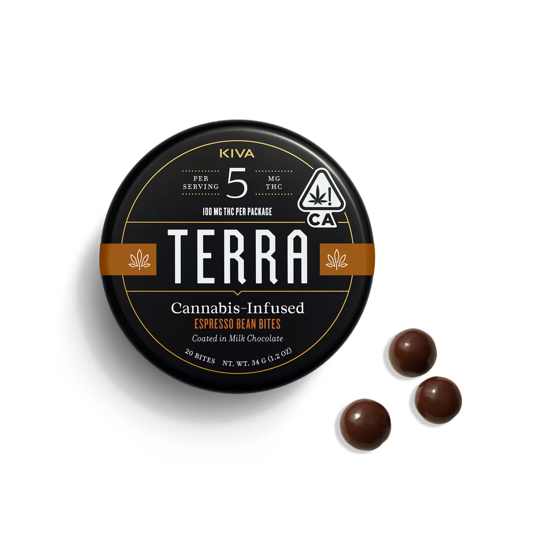 Dark Chocolate Espresso Bean by kiva edible at ShowGrow Long Beach Dispensary | Cannabis, Vapes, Edibles & Pickup