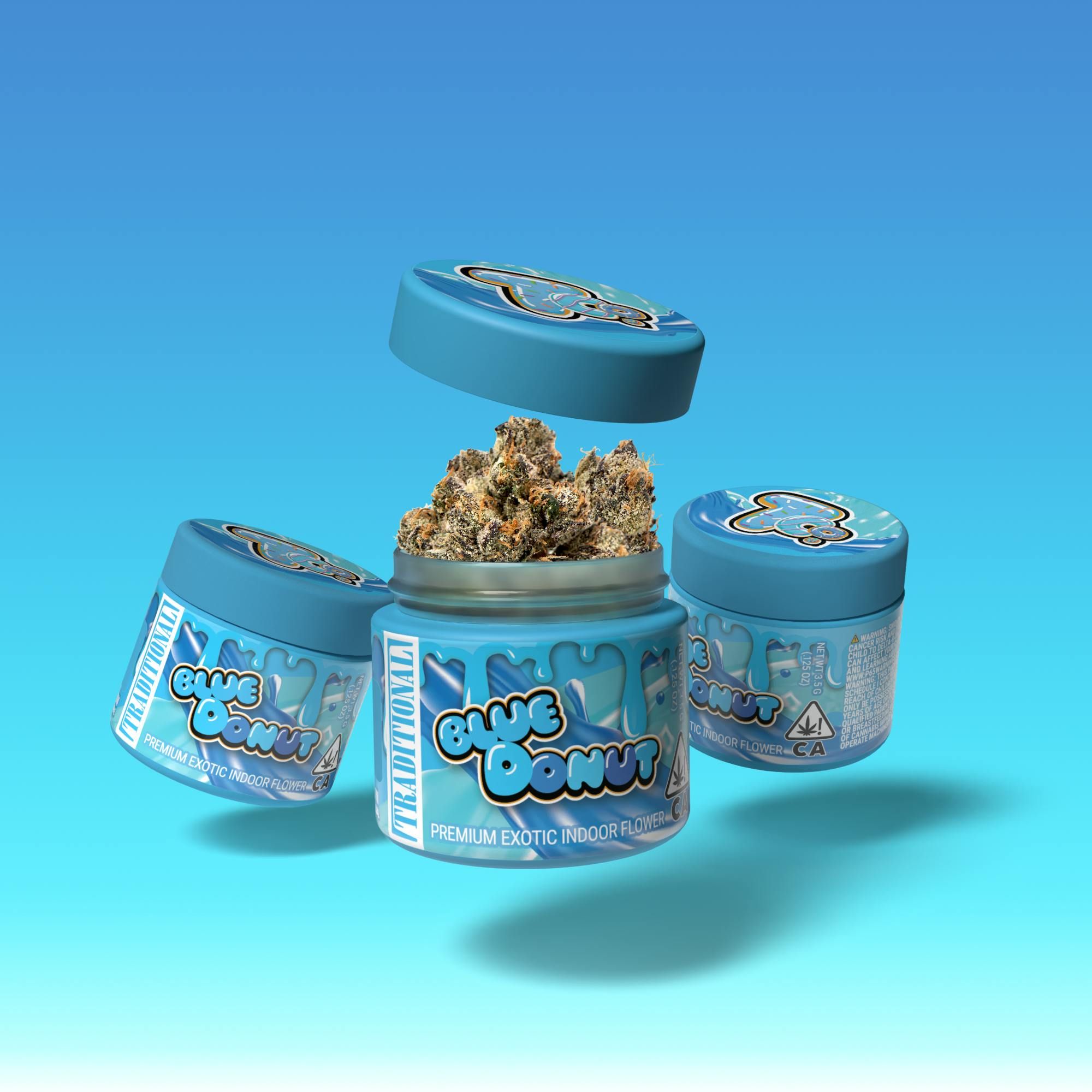 Blue Donut by traditional flower at ShowGrow Long Beach Dispensary | Cannabis, Vapes, Edibles & Pickup