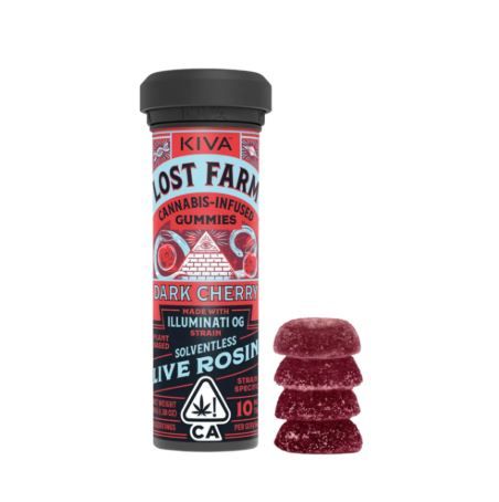 Dark Cherry Illuminati OG Rosin by lost farm edible at ShowGrow Long Beach Dispensary | Cannabis, Vapes, Edibles & Pickup
