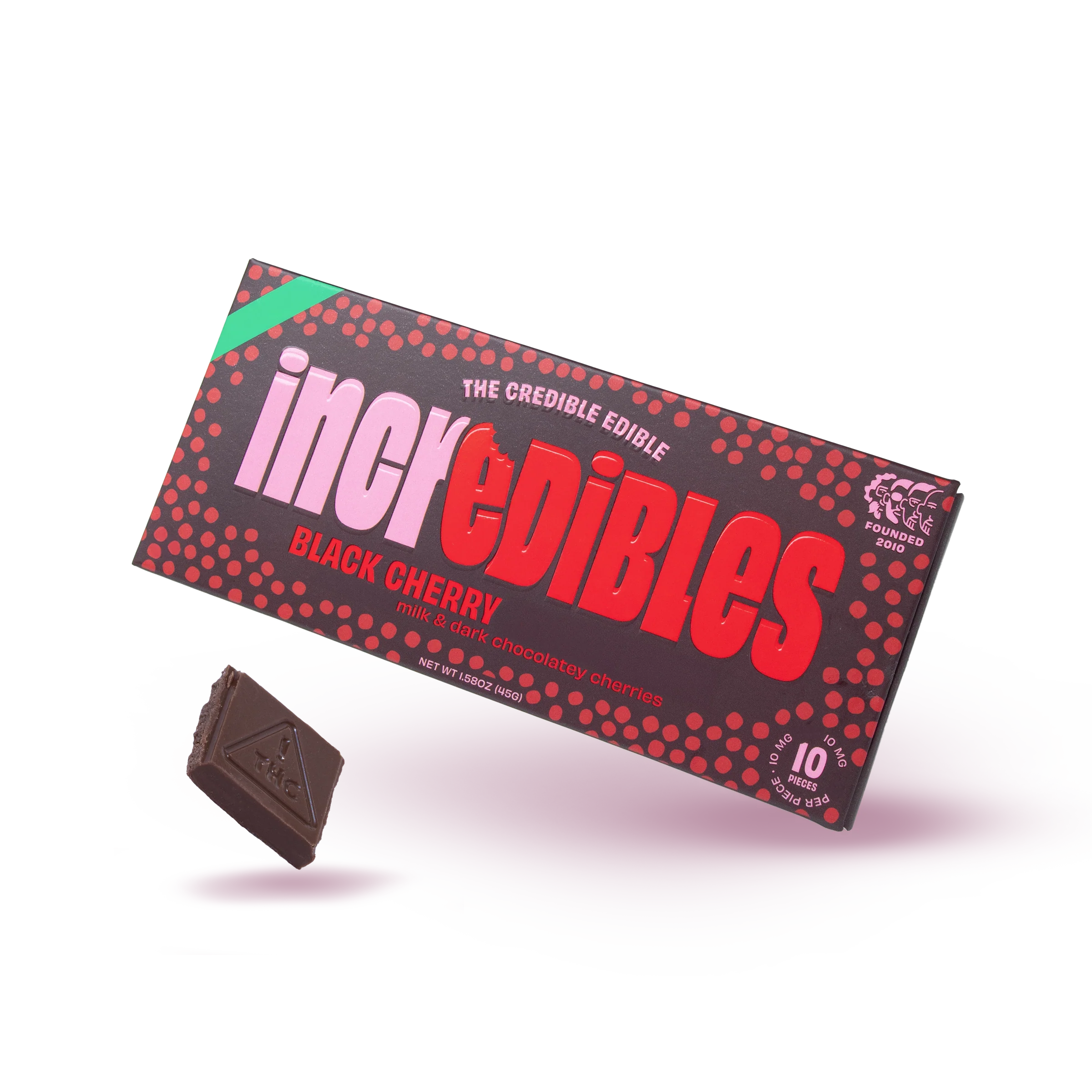 Black Cherry 1:1 CBD Chocolate Bar by incredibles edible at ShowGrow