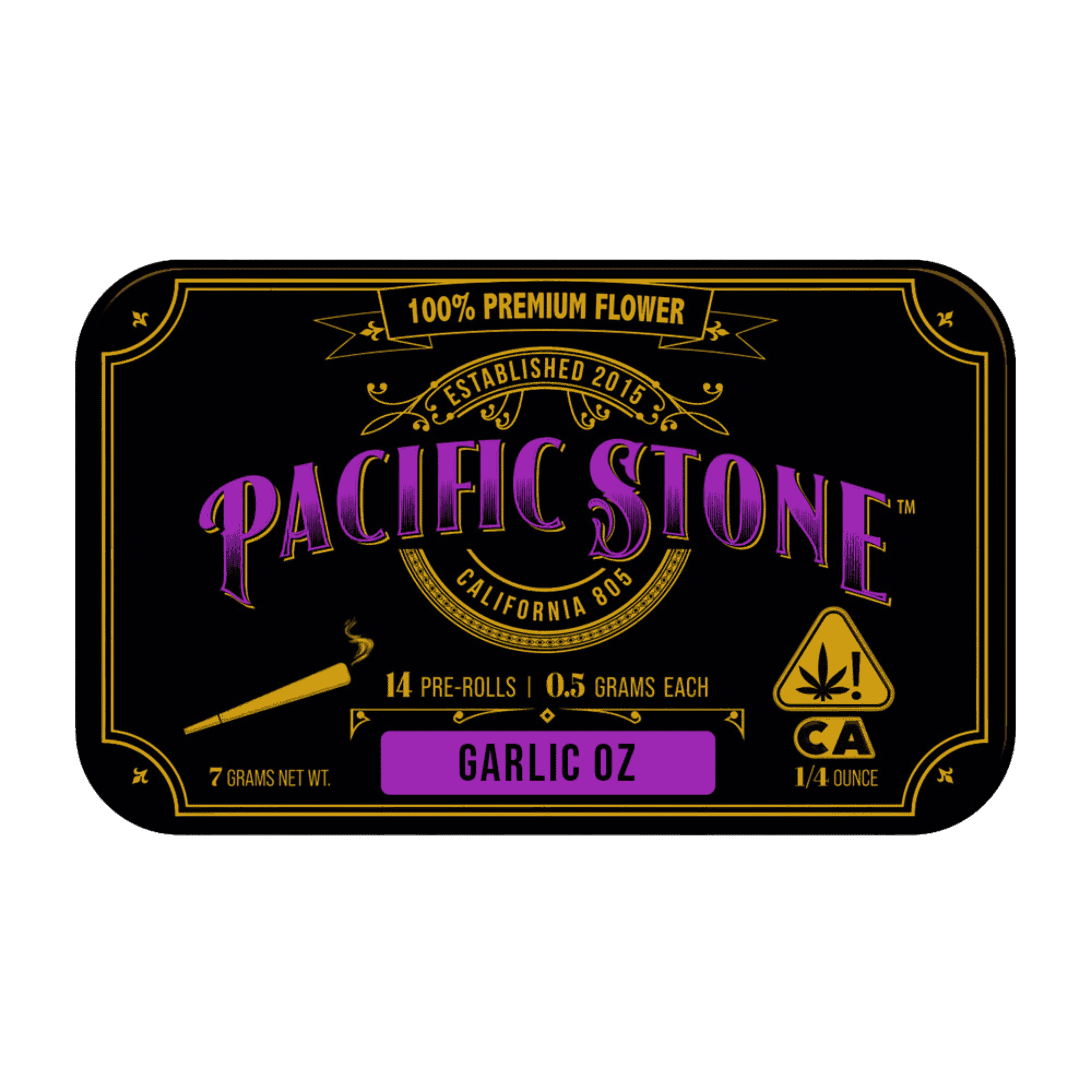 Garlic OZ 14pks by pacific stone preroll at ShowGrow Long Beach Dispensary | Cannabis, Vapes, Edibles & Pickup