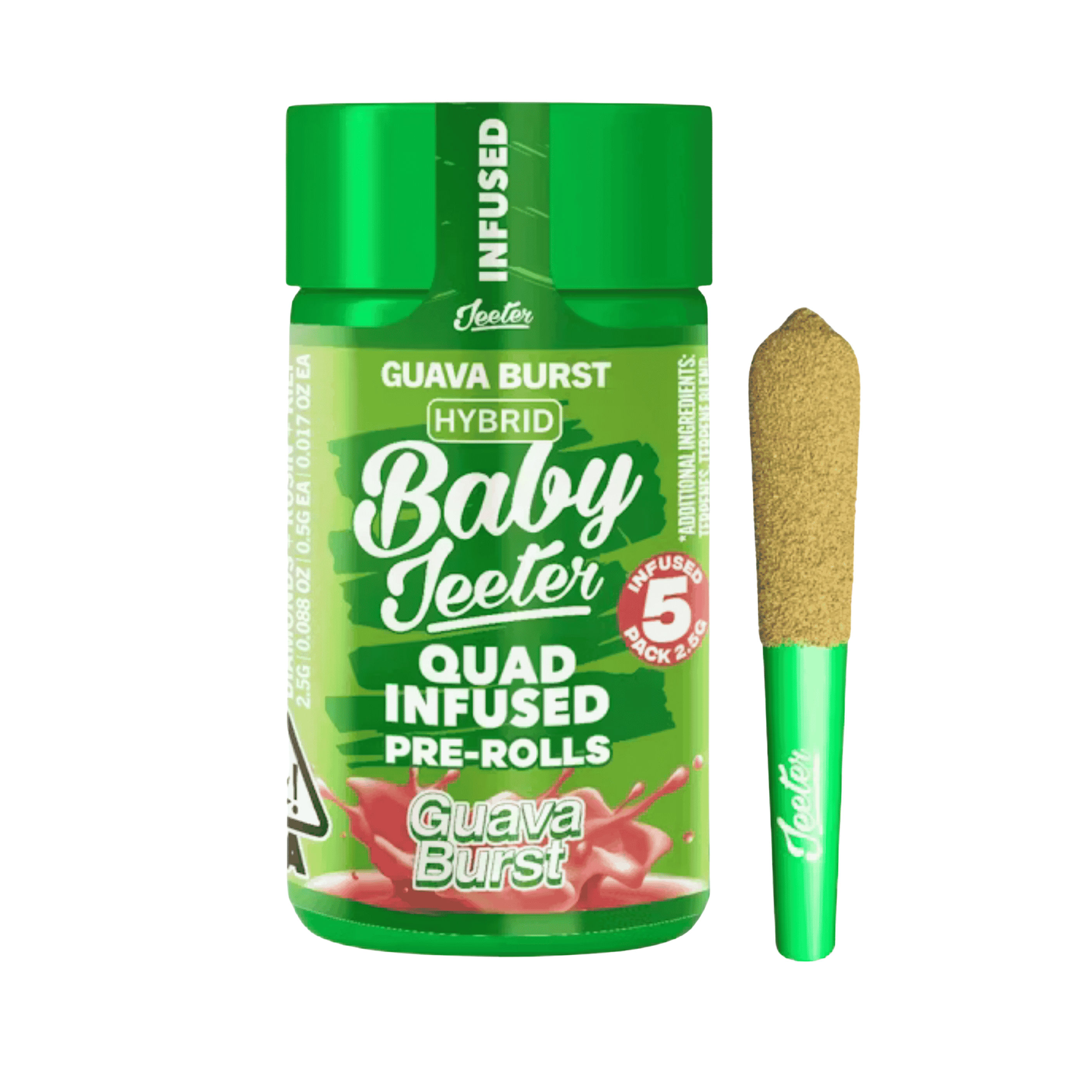 Guava Burst 5pks by jeeter preroll at ShowGrow Long Beach Dispensary | Cannabis, Vapes, Edibles & Pickup