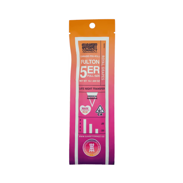 Royal Grapes by sunset connect preroll at ShowGrow Long Beach Dispensary | Cannabis, Vapes, Edibles & Pickup