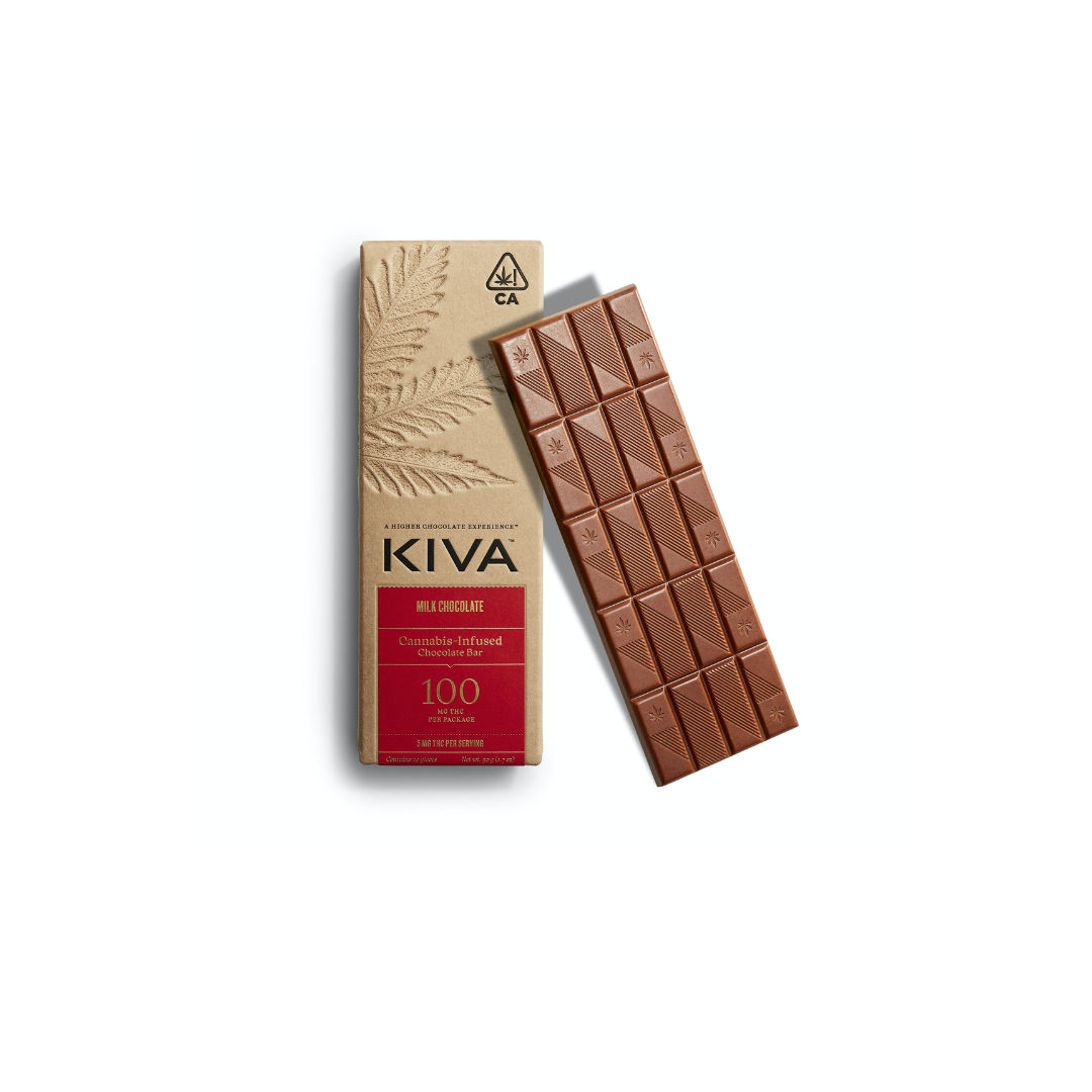 Milk Chocolate Bar by kiva edible at ShowGrow Long Beach Dispensary | Cannabis, Vapes, Edibles & Pickup