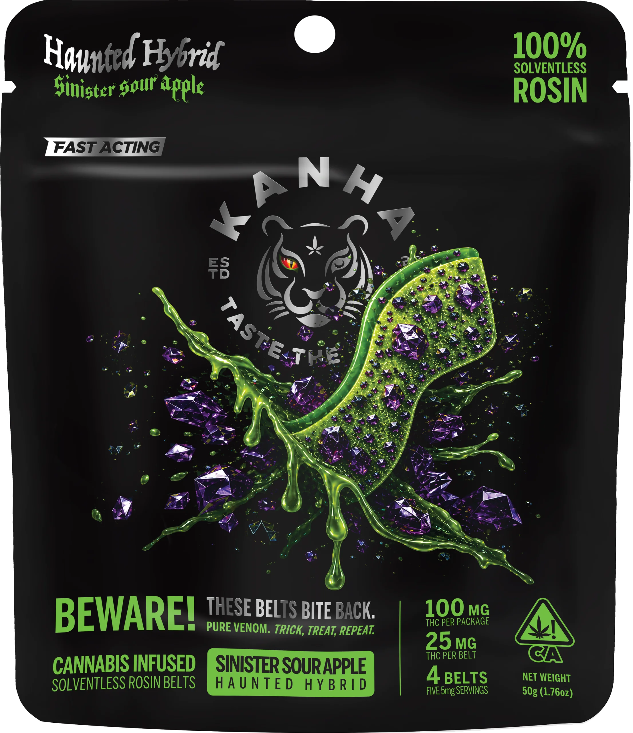 Sinister Apple Crunch Hybrid Rosin Belts by kanha edible at ShowGrow