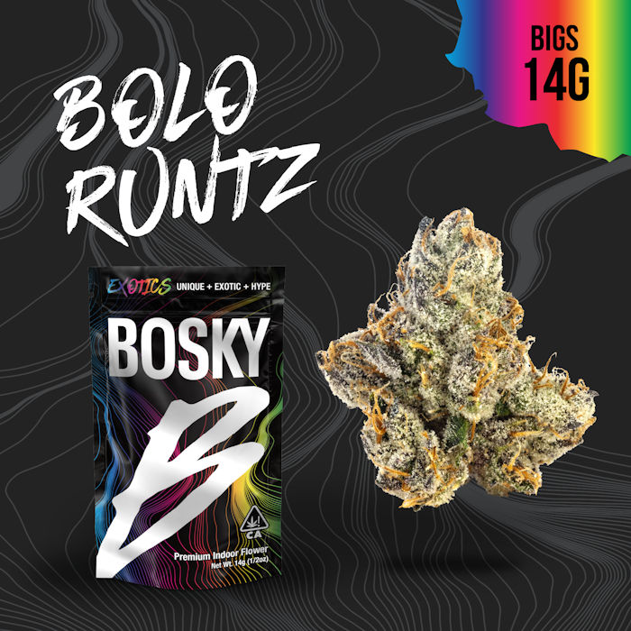Bolo Runtz by bosky flower at ShowGrow Long Beach Dispensary | Cannabis, Vapes, Edibles & Pickup