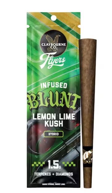 Lemon Lime Kush Blunt by claybourne preroll at ShowGrow Long Beach Dispensary | Cannabis, Vapes, Edibles & Pickup