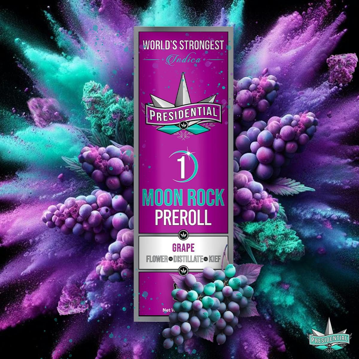 Grape Moon Rock by presidential preroll at ShowGrow Long Beach Dispensary | Cannabis, Vapes, Edibles & Pickup