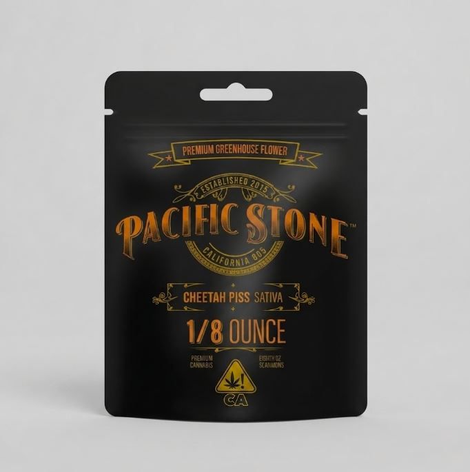 Cheetah Piss by pacific stone flower at ShowGrow Long Beach Dispensary | Cannabis, Vapes, Edibles & Pickup
