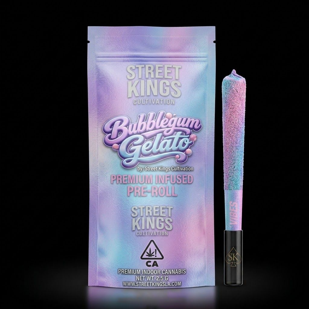 Bubblegum Gelato by street kings preroll at ShowGrow Long Beach Dispensary | Cannabis, Vapes, Edibles & Pickup