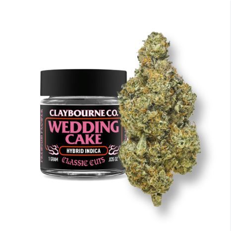 Wedding Cake by claybourne co. flower at ShowGrow Long Beach Dispensary | Cannabis, Vapes, Edibles & Pickup