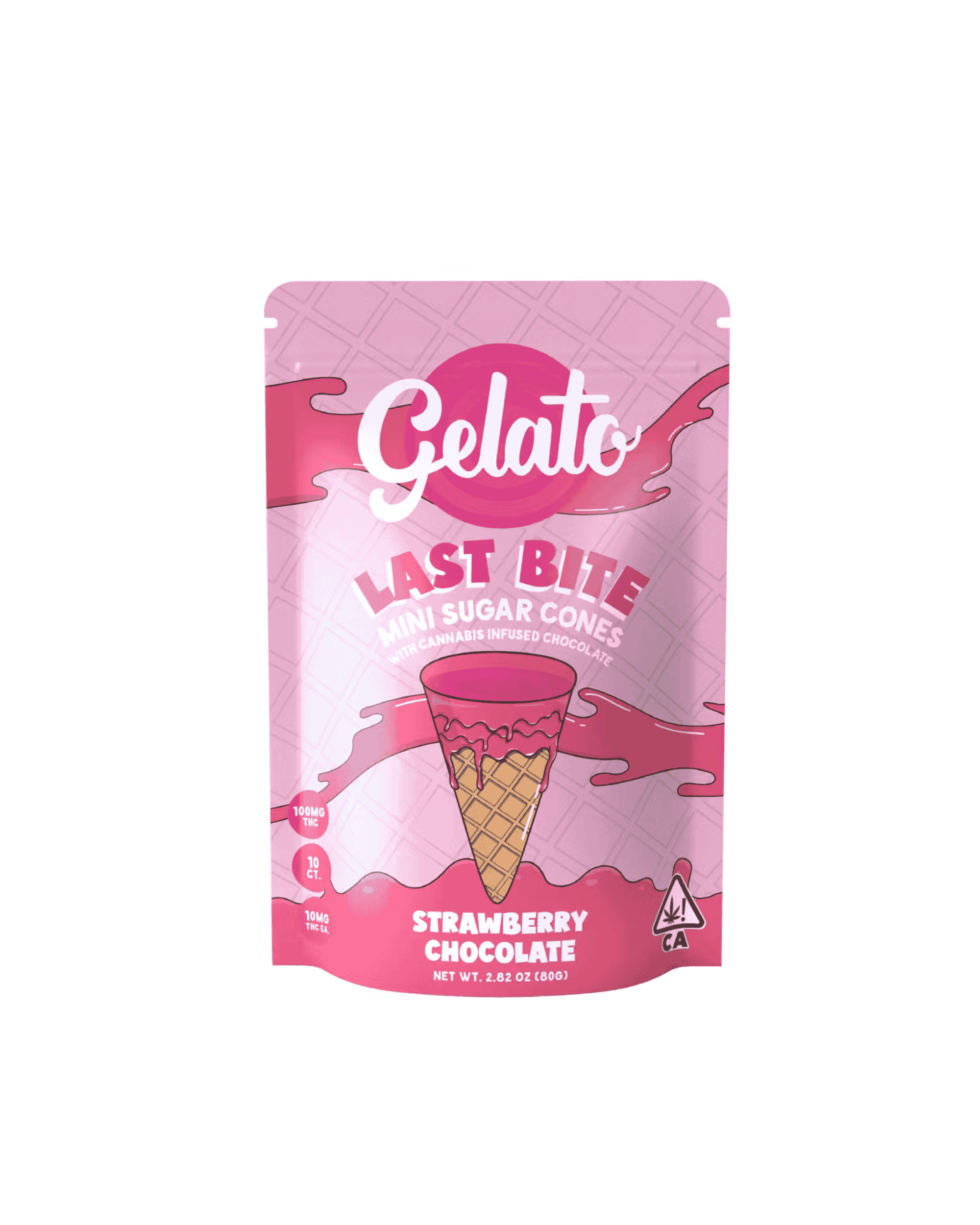 Strawberry Chocolate Last Bite  Cones by gelato edible at ShowGrow Long Beach Dispensary | Cannabis, Vapes, Edibles & Pickup