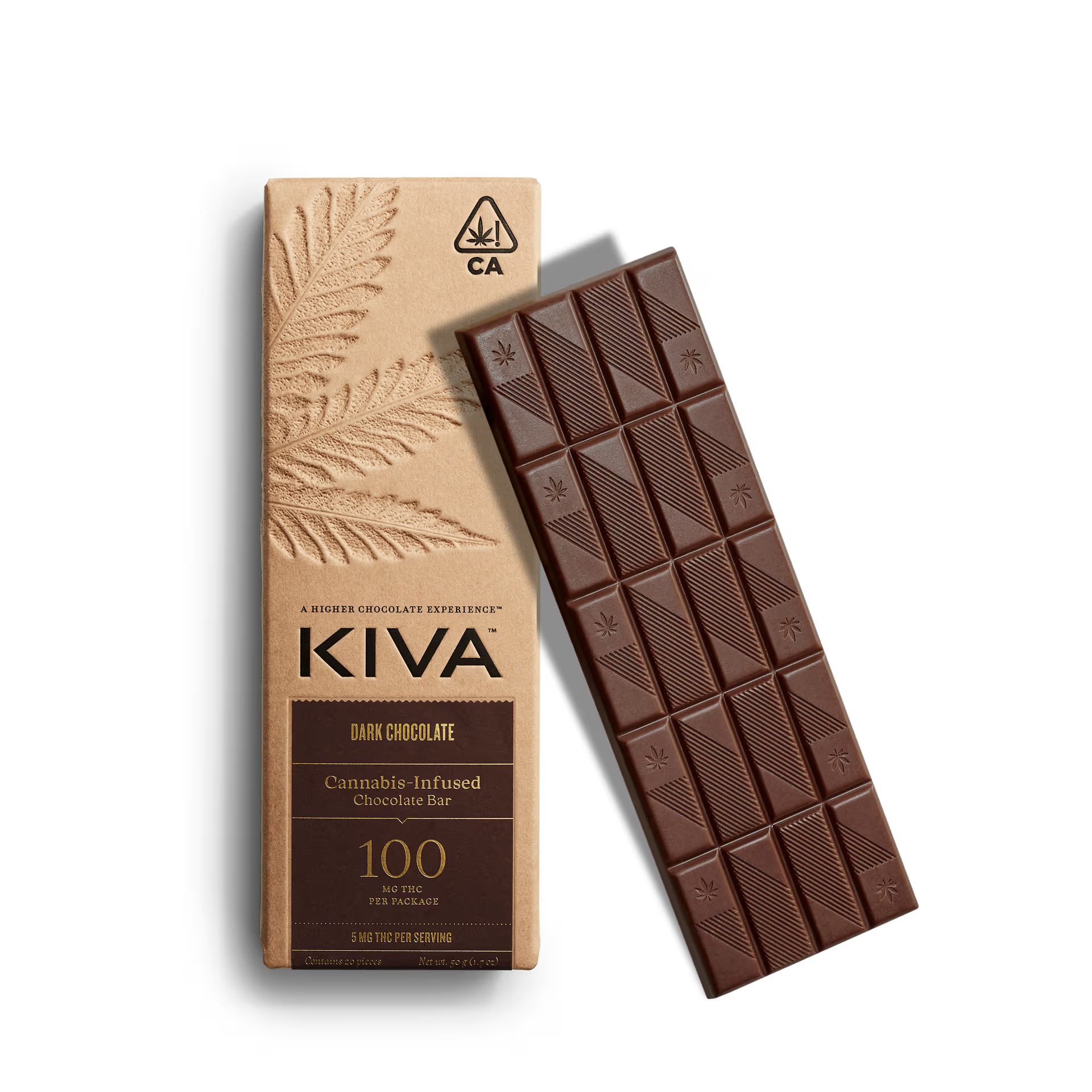 Dark Chocolate Bar by kiva edible at ShowGrow Long Beach Dispensary | Cannabis, Vapes, Edibles & Pickup